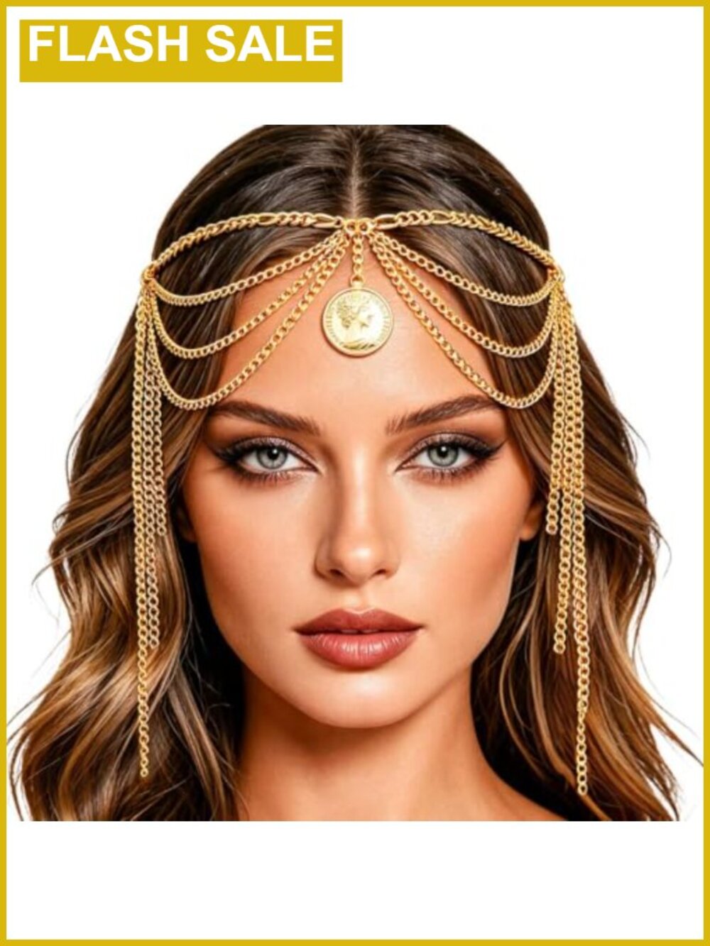Sequin Egyptian Head Chain Headband Costume Accessory